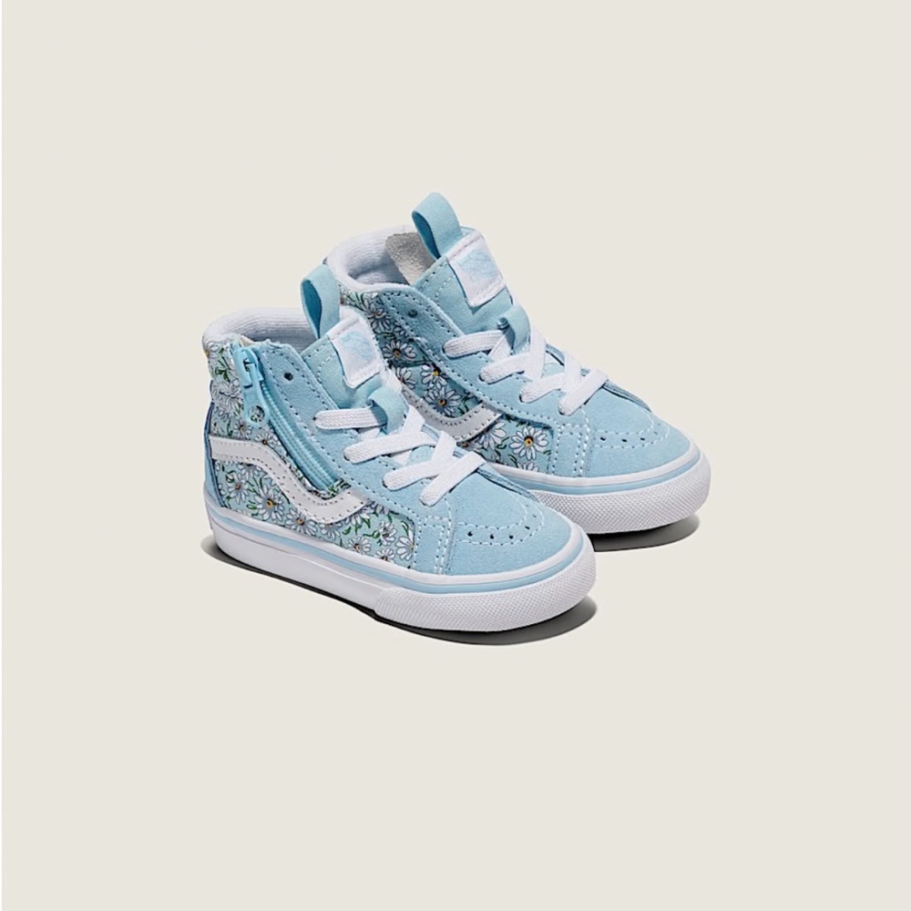 Vans little kids sk8-hi reissue side zip daisies shoes